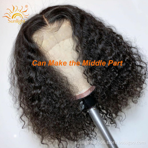 Sunlight Dropshipping Supplier Curly Wave Brazilian Human Hair Wig Remy Hair Short Wig Curly Bob Human Hair Wig